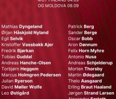 挪威国家队9月大名单：哈兰德、厄德高、鲍勃、索尔洛特在列